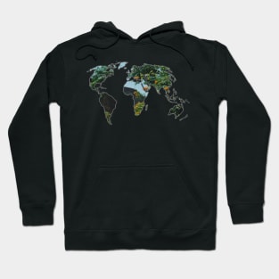 Tropical Flower World Map Hoodie